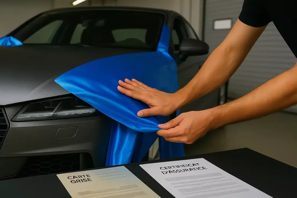 Loi et carte grise après un covering voiture