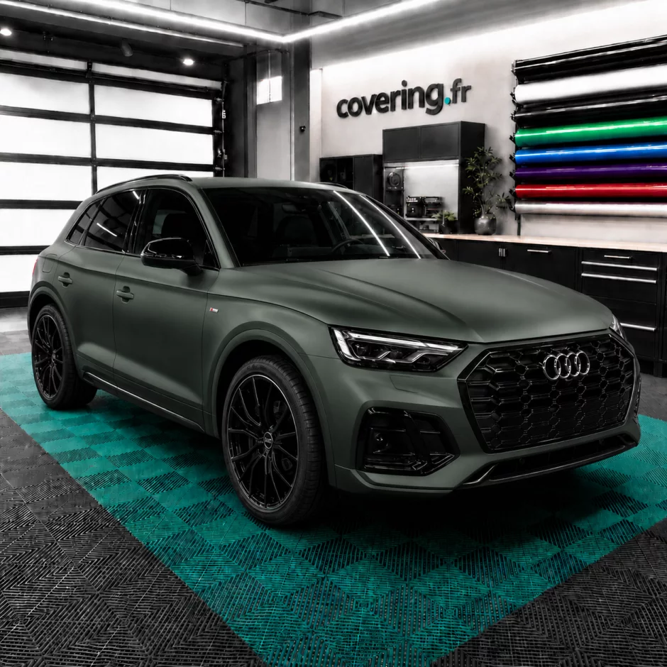 audi-q5-avant-arlon-560 Film covering matte forest green metallic - Arlon 560