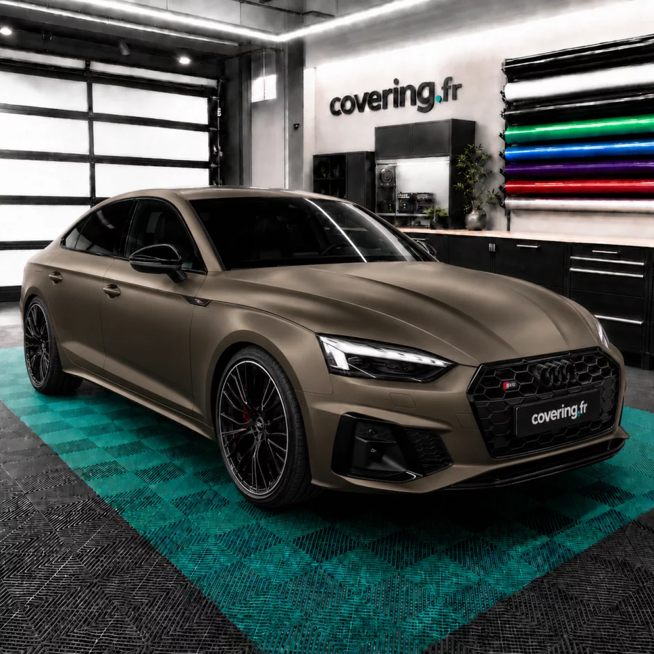 audi-s5-sportback-avant-arlon-457 Film covering satin bond gold metallic - Arlon 457