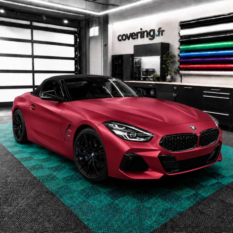 bmw-z4-avant-3m-m203 Film covering rouge métallisé mat - 3M M203