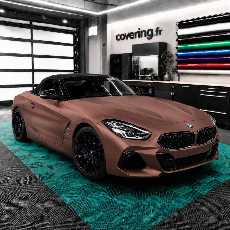 bmw-z4-avant-arlon-508 Film covering matte aztec bronze - Arlon 508