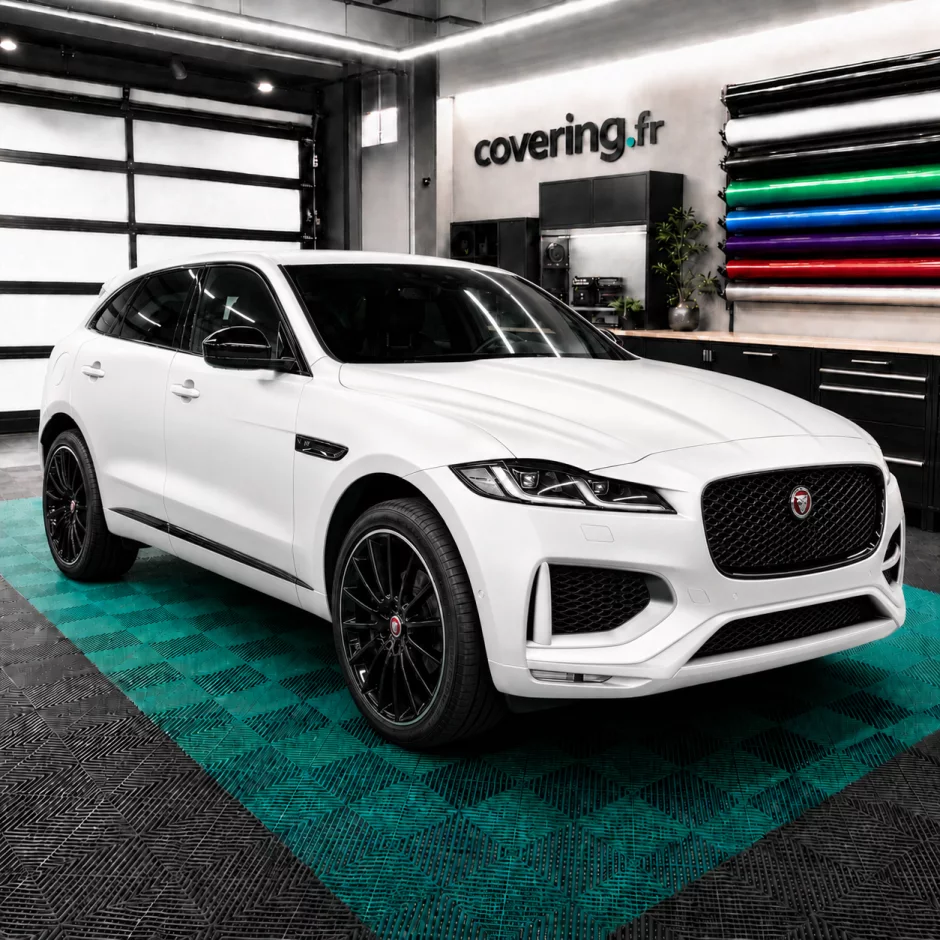 jaguar-f-pace-avant-avery-aw1690001 Film covering blanc satin - Avery AW1690001
