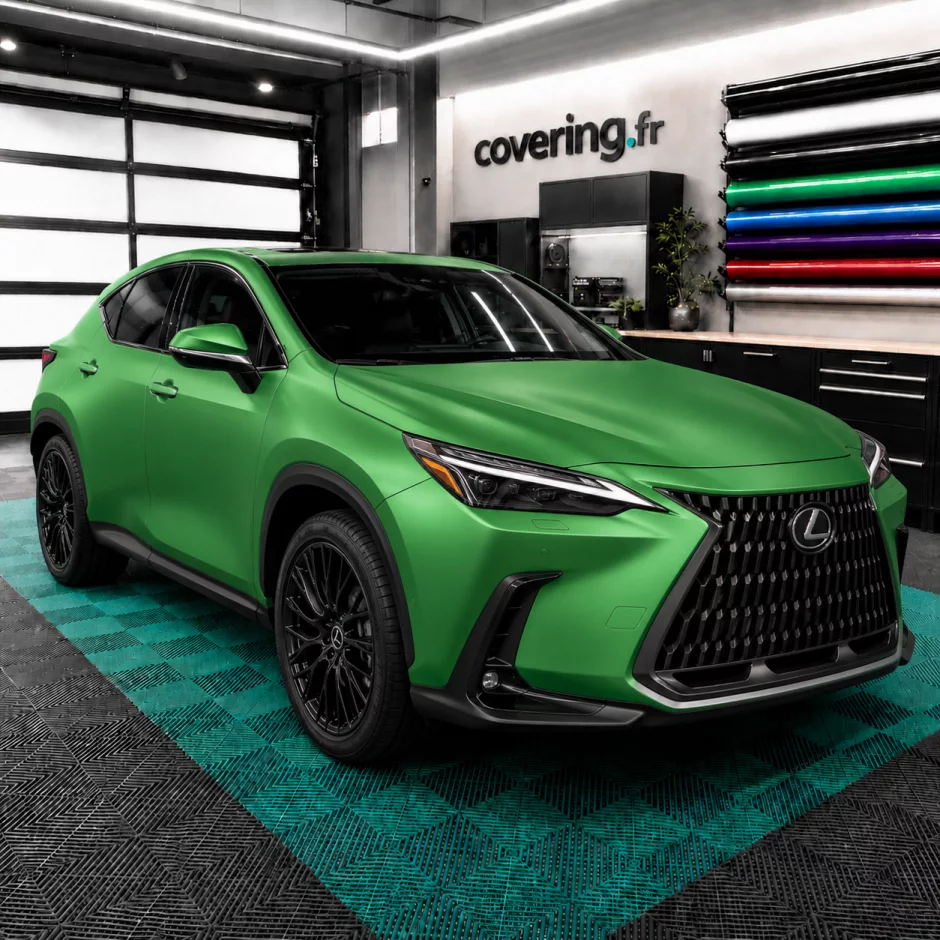 lexus-nx-avant-arlon-458 Film covering satin scream green metallic - Arlon 458