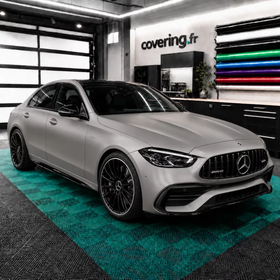 mercedes-amg-c43-avant-3m-m230 Film covering gris aluminium mat - 3M M230