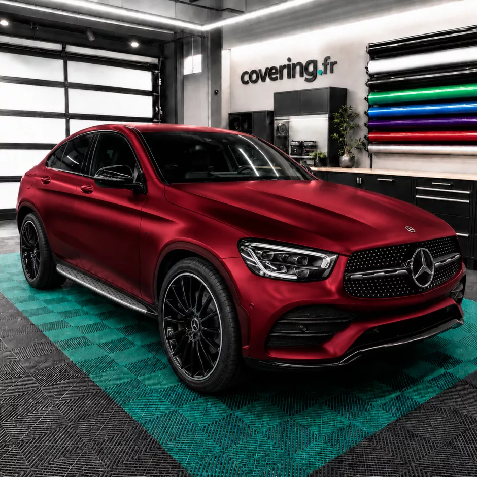 mercedes-glc-coupe-avant-3m-sp273 Film covering rouge vampire satiné - 3M SP273