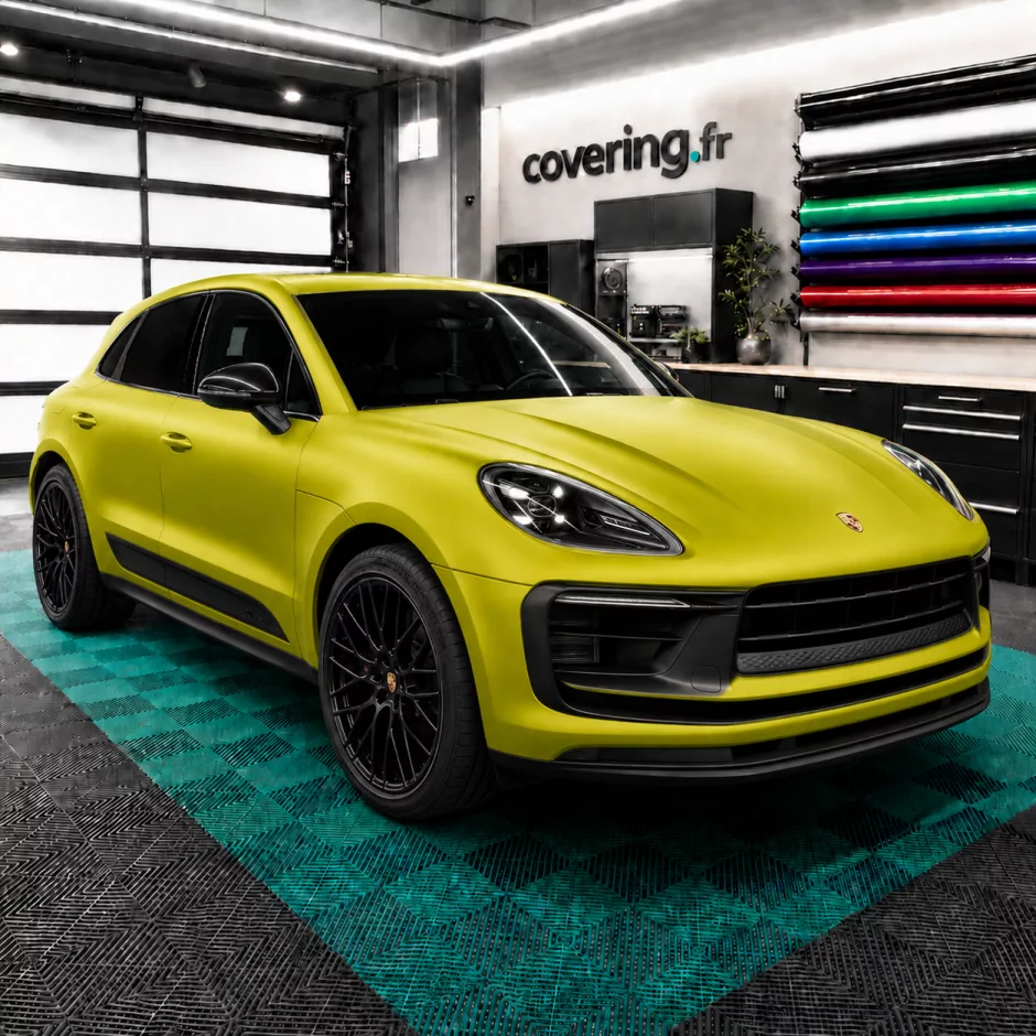 porsche-macan-avant-3m-s335 Film covering jaune amer satiné - 3M S335
