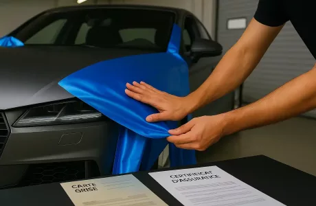 Loi et carte grise après un covering voiture